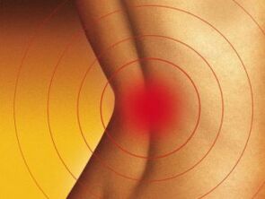 Pain in the lower back with osteochondrosis